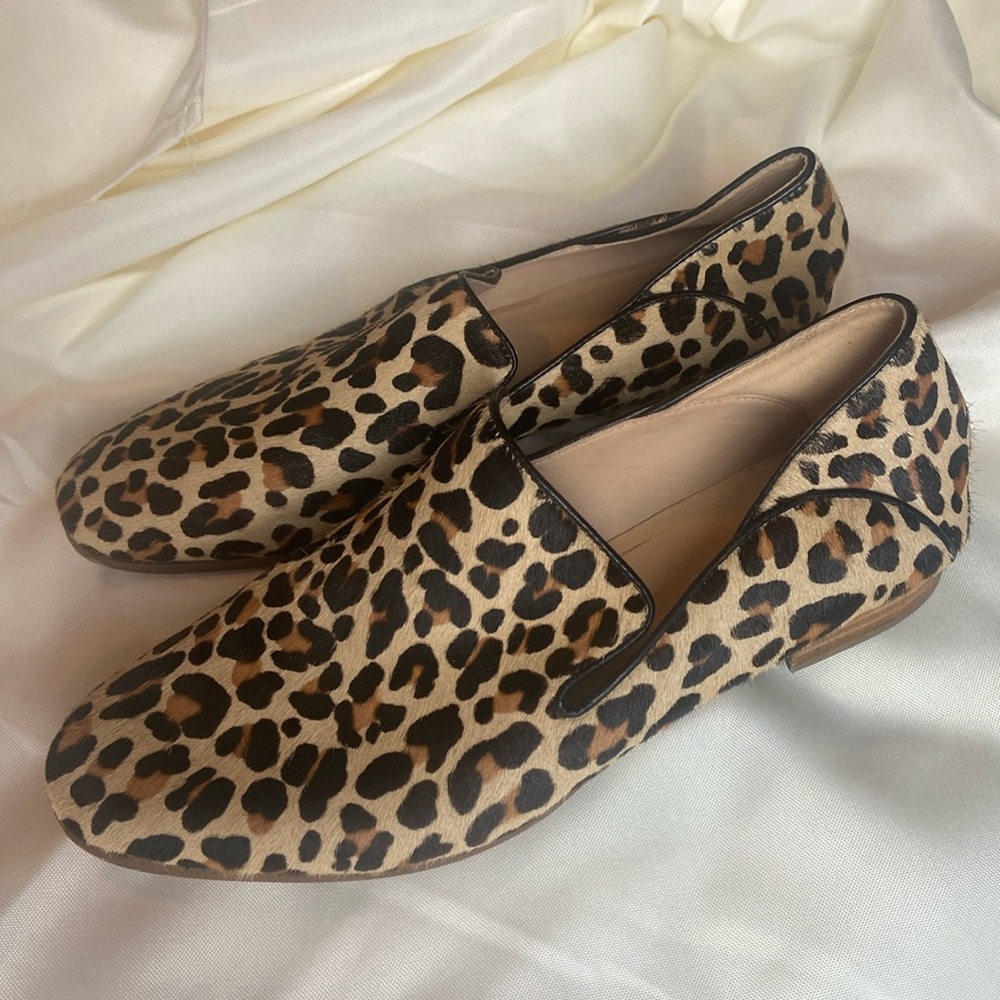 Clarks Animal Print Leopard Slip On Loafer Shoes